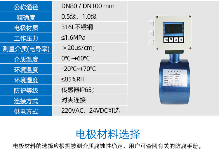 農灌夾持式電磁流量計